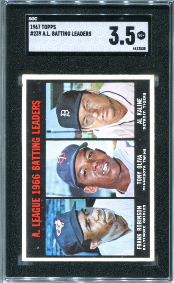 A.L Batting Leaders 1967 Topps #239 SGC 3.5 Card