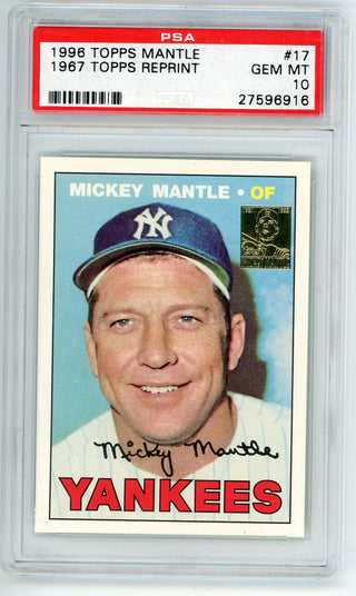 Mickey Mantle 1996 Topps 1967 Reprint #17 PSA 10