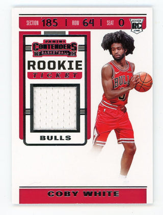 Coby White 2019 Panini Contenders Rookie Ticket #RTS-CWT Card