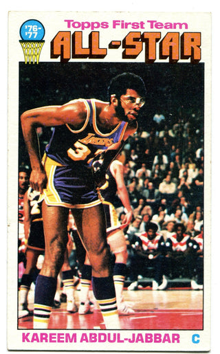 Kareem Abdul-Jabbar 1976-77 Topps First Team All-Star Oversized Card