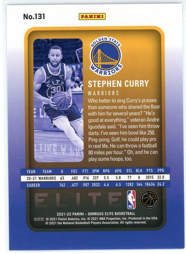 Steph Curry 2021-22 Panini Donruss Elite Card #131