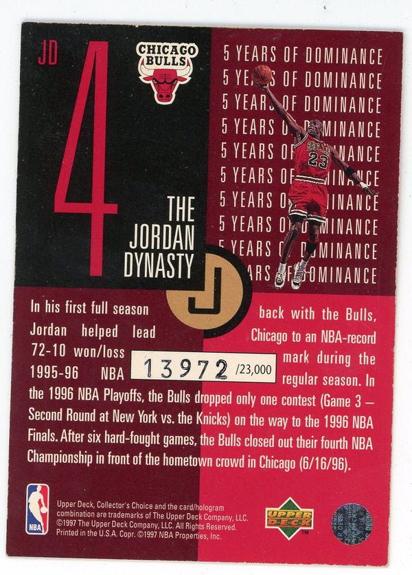 Michael Jordan 1997 Upper Deck 5 Years of Dominance #JD