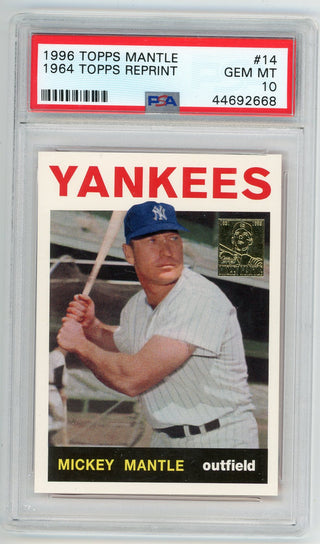 Mickey Mantle 1996 Topps Reprint #14 PSA 10