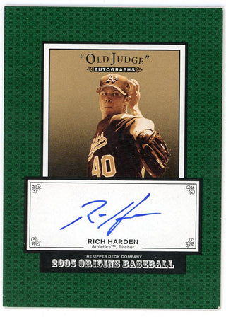 Rich Harden Autographed 2005 Upper Deck Origins #RH