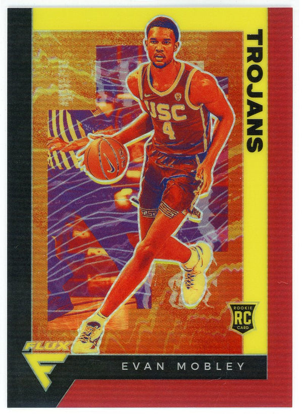 Evan Mobley 2021-22 Panini Chronicles Flux Draft Picks Rookie Prizm Card #227