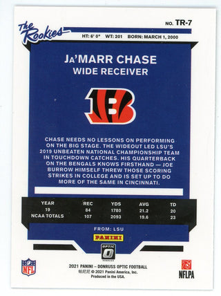 Ja'Marr Chase 2021 Panini Donruss Optic The Rookies Card #TR-7