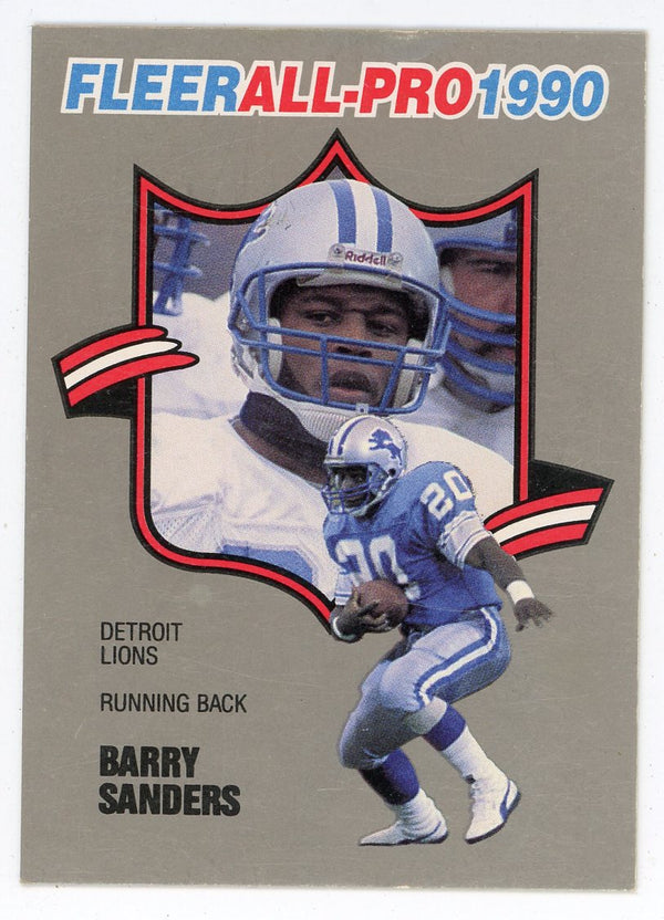 Barry Sanders 1990 Fleer All-Pro 4 of 25