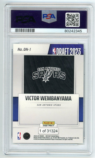 Victor Wembanyama 2023 Panini Instant Draft Night #DN1 PSA 9