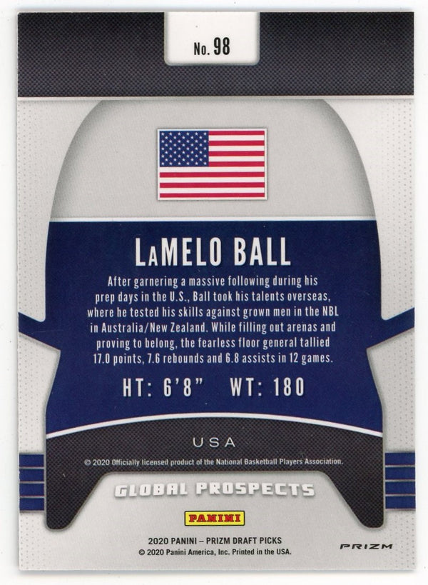 LaMelo Ball 2020 Panini Red Global Prospects #98 Card