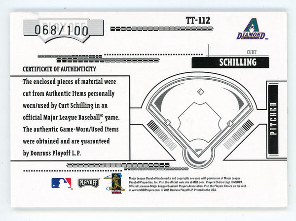 Curt Schilling Playoff Absolute Memorabilia Tools of the Trade Patch Relic #TT-112