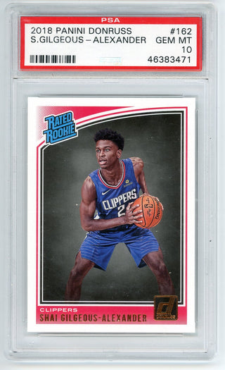 Shai Gilgeous-Alexander 2018-19 Donruss Optic Rated Rookie #162 (PSA 10)