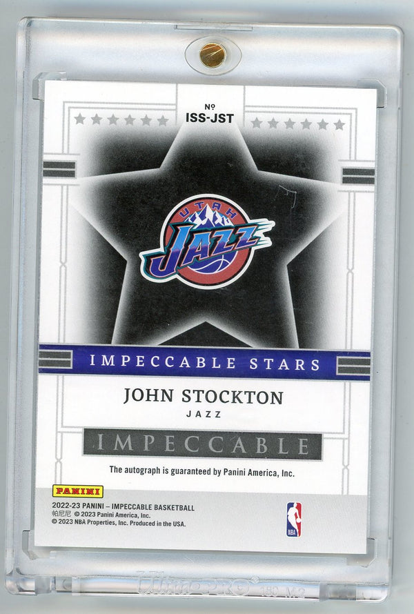 John Stockton 2022-23 Panini Impeccable Autographed #ISS-JST