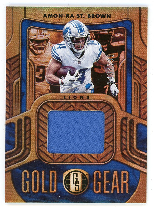 Amon-Ra St. Brown 2022 Panini Gold Standard Gold Gear Patch Relic Card #GG-AST