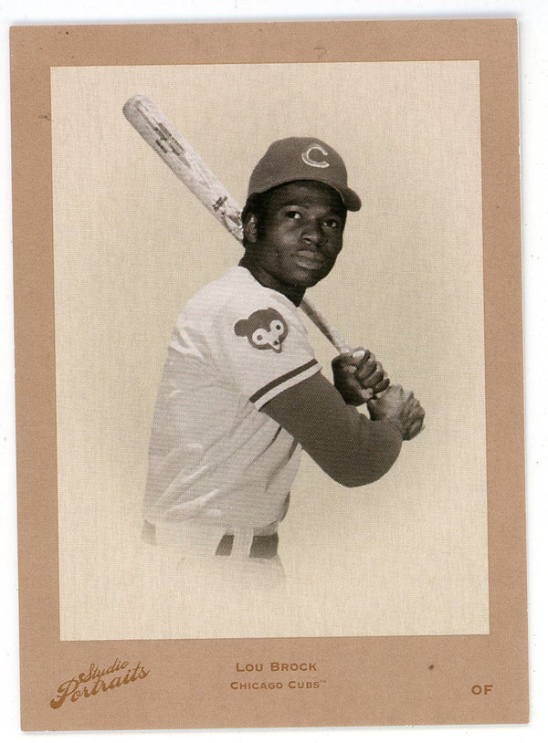 Lou Brock 2005 Donruss Studio Portraits B&W #SP-14