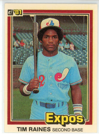 Tim Raines 1981 Donruss Rookie Card #538