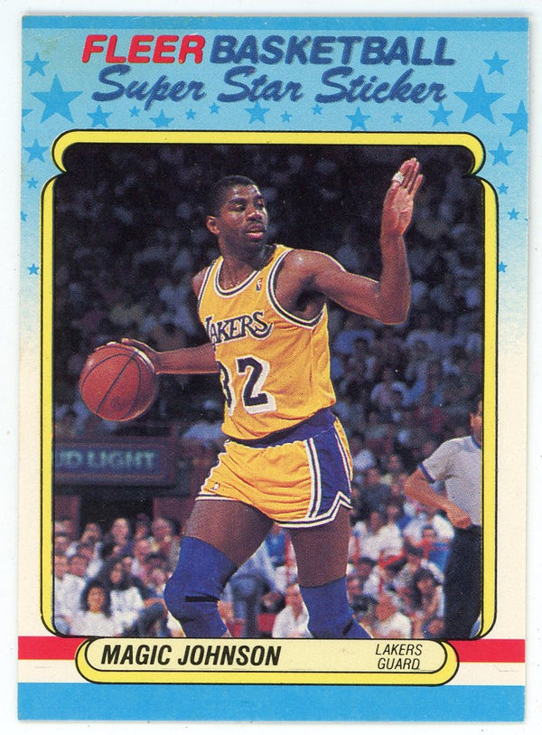 Magic Johnson 1988 Fleer Super Star Sticker