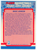 Magic Johnson 1988 Fleer Super Star Sticker