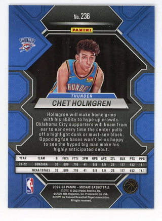 Chet Holmgren 2022-23 Panini Mosaic #236