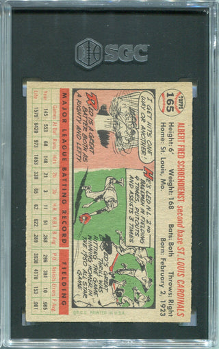 Red Schoendienst 1956 Topps #295 SGC 5 Card