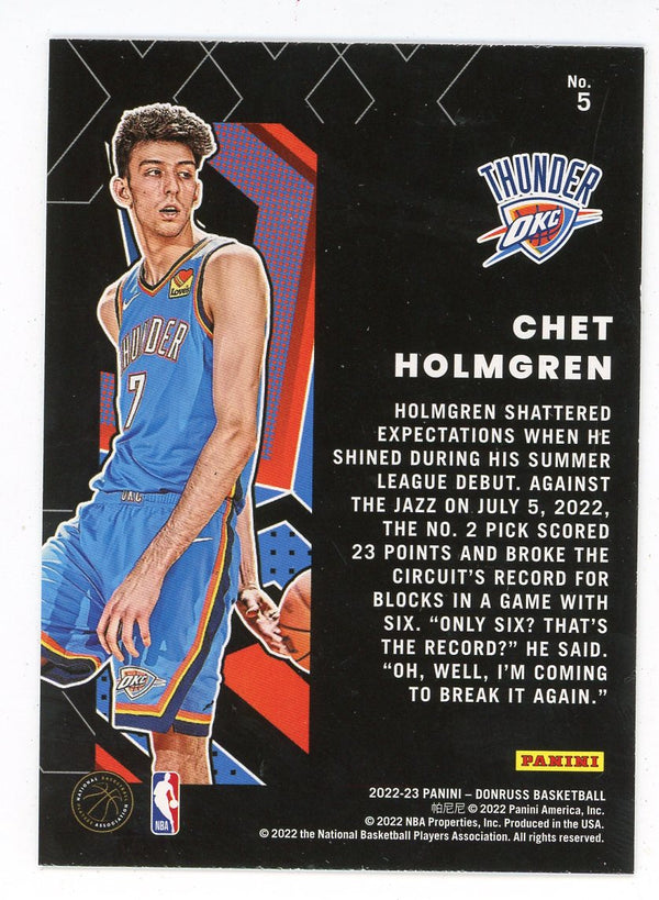 Chet Holmgren 2022-23 Panini Donruss Great X-Pectations #5