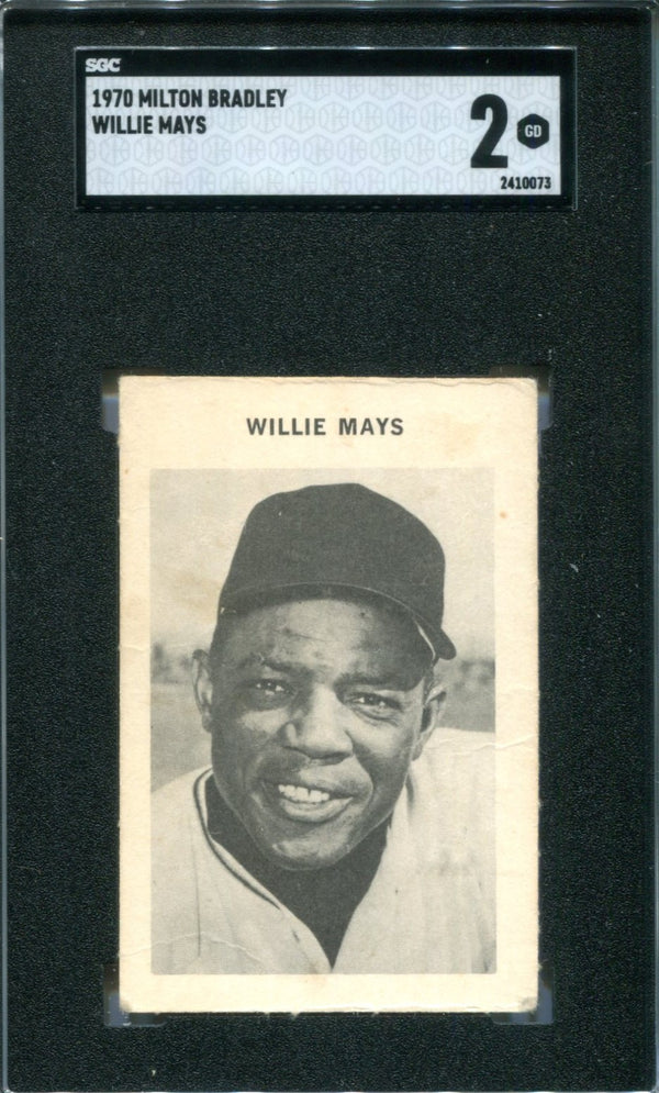 Willie Mays 1970 Milton Bradley SGC 2 Card