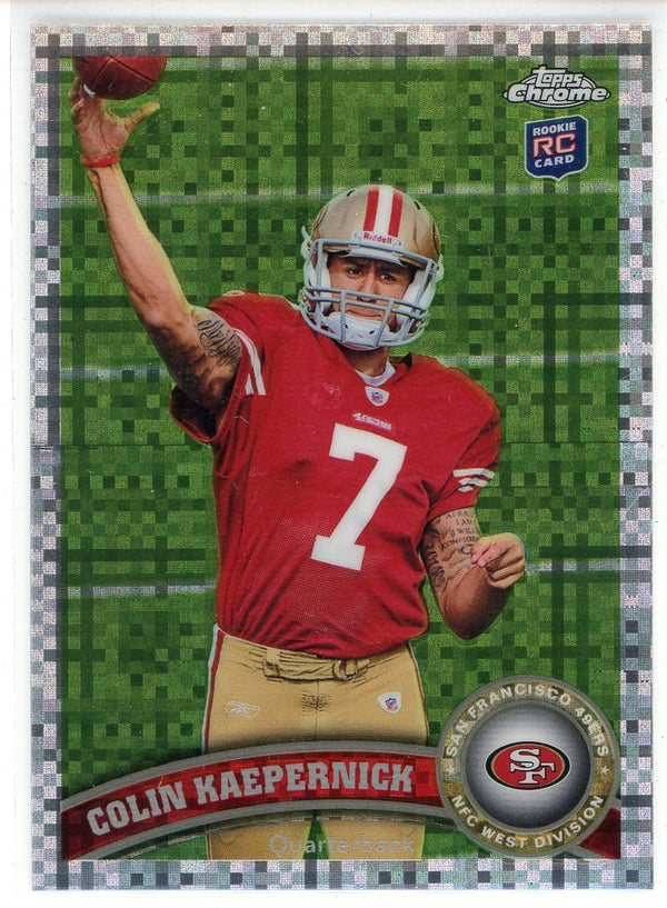 Colin Kaepernick 2011 Topps Chrome Xfractor Refractor Rookie Card #25