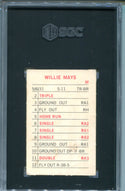 Willie Mays 1970 Milton Bradley SGC 2 Card