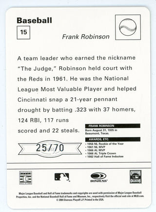 Frank Robinson 2004 Donruss Card #15