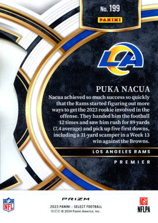 Puka Nacua 2023 Panini Select Rookie Card #199