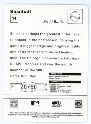 Ernie Banks 2004 Donruss Card #14