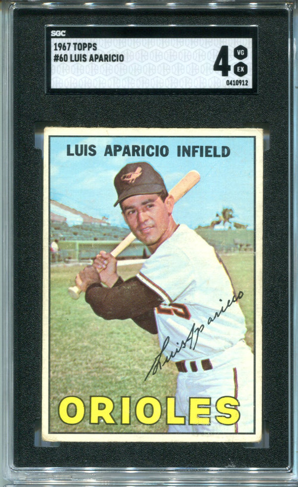 Luis Aparicio 1967 Topps Card #60 SGC 4 Card