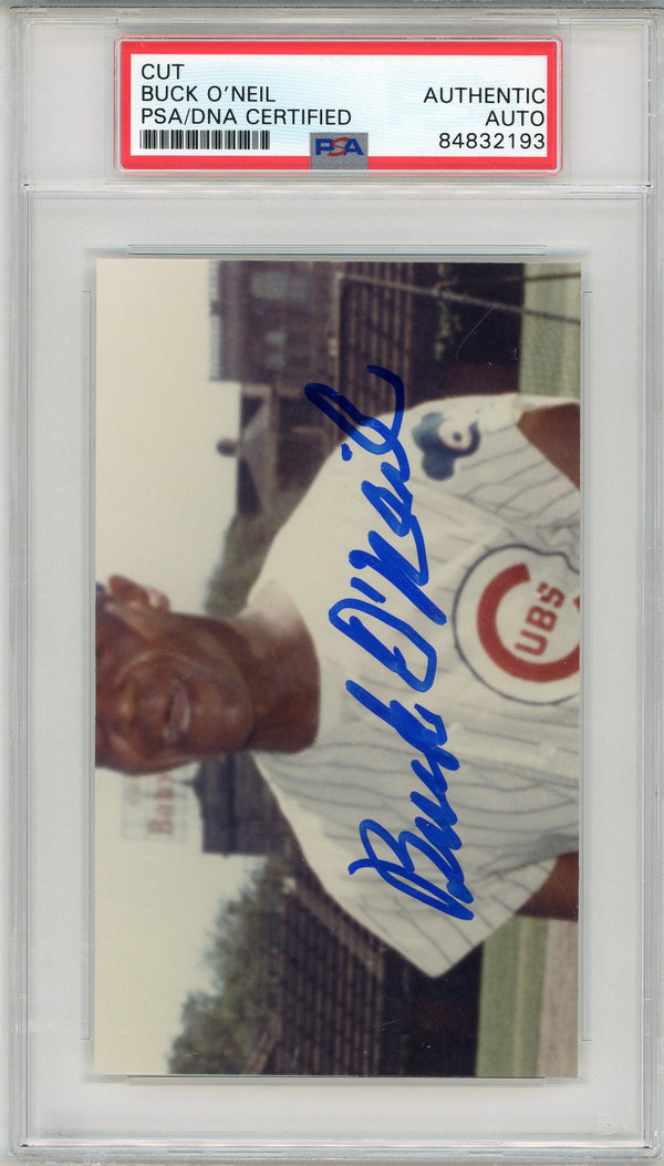 Buck O'Neil Autographed Photo Cut (PSA)