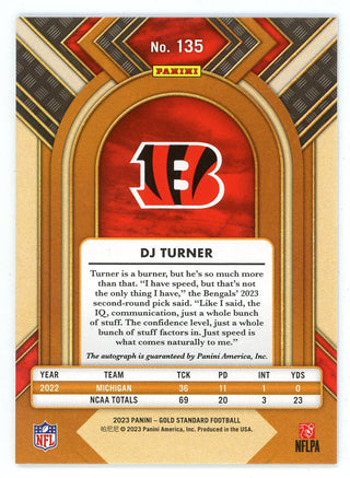 DJ Turner 2023 Panini Gold Standard Autographed #135