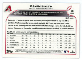 Pavin Smith 2022 Topps Chrome Pink #78