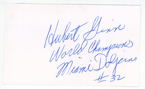 Hubert Ginn Autographed Index Card