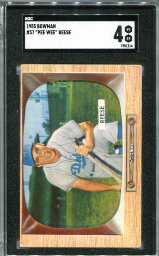 Pee Wee Reese 1955 Bowman #37 SGC 4 Card