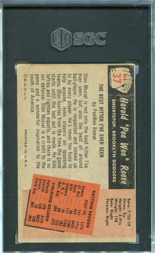 Pee Wee Reese 1955 Bowman #37 SGC 4 Card