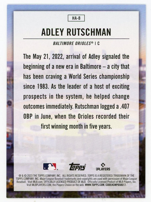 Adley Rutschman 2023 Topps Home Field Advantage #HA-8 Card