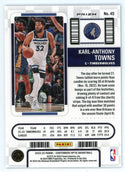 Karl-Anthony Towns 2022-23 Panini Contenders Optic Season Ticket #45