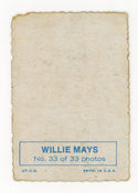 Willie Mays 1969 Topps Deckle Edge #33 or 33 Photo