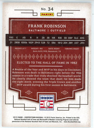 Frank Robinson 2015 Panini Cooperstown Card #34