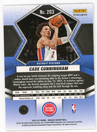 Cade Cunningham 2021-22 Panini Mosaic Prizm Rookie Card #203