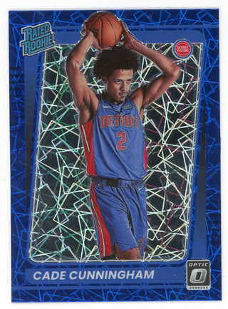 Cade Cunningham 2021-22 Blue Panini Donruss Optic Rated Rookie Card #161