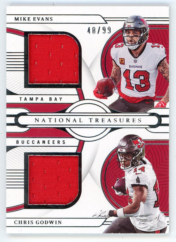 Mike Evans/ Chris Godwin 2022 Panini National Treasure Patch Relic #CCM-TAM