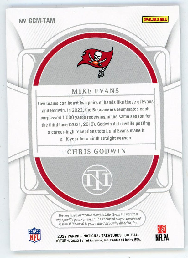 Mike Evans/ Chris Godwin 2022 Panini National Treasure Patch Relic #CCM-TAM