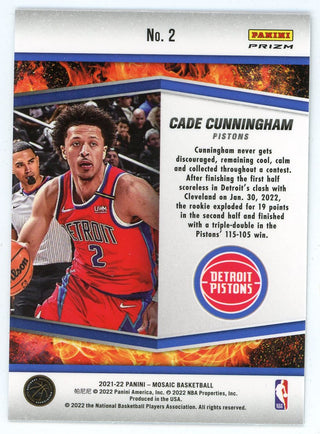 Cade Cunningham 2021-22 Panini Prizm Mosaic Rising Stars #2