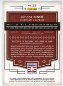 Johnny Bench 2015 Panini Cooperstown Card #58