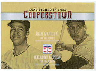 Juan Marichal & Orlando Cepeda 2015 Panini Etched in Cooperstown Card #25