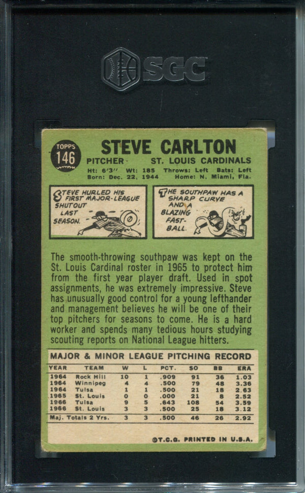 Steve Carlton 1967 Topps #146 SGC 3