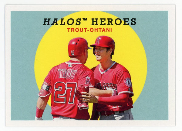 Mike Trout and Shohei Ohtani 2018 Topps Halos Heroes #303 Card